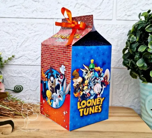 Caixinha de Milk Personalizada - Looney Tunes