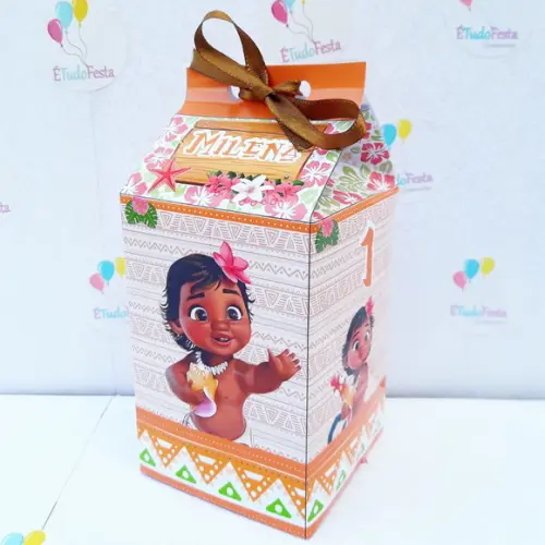 Caixinha de Milk Personalizada Moana Baby