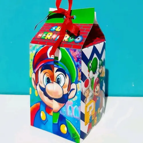 Caixinha de Milk Personalizada - Super Mario