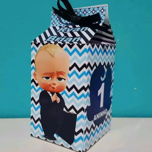 Caixinha de Milk Personalizada Poderoso Chefinho