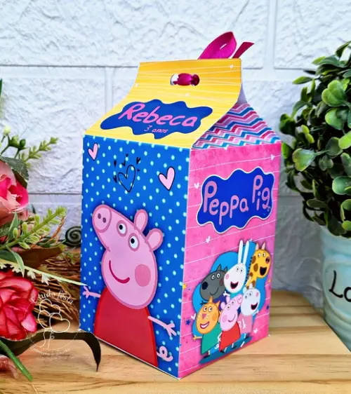 Caixinha Milk Personalizada P . e . P . P. a 7x7x15cm