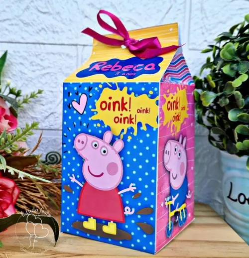 Caixinha Milk Personalizada P . e . P . P. a 7x7x15cm