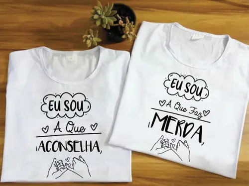 Camiseta Personalizada Amigas (par)