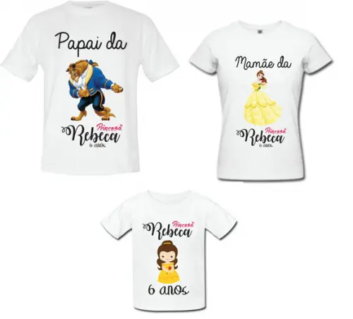 Camiseta Personalizada a Bela e a Fera