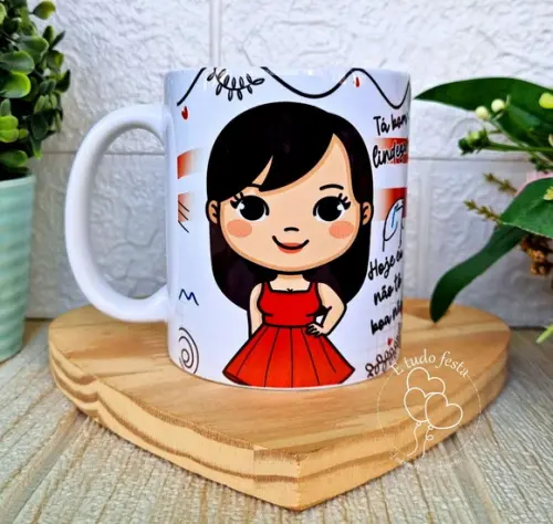 Caneca com Caricatura de Desenho e Frases