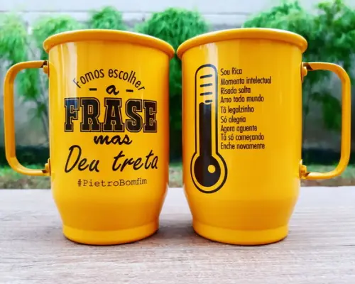 Caneca de Alumínio Personalizada com Tirante