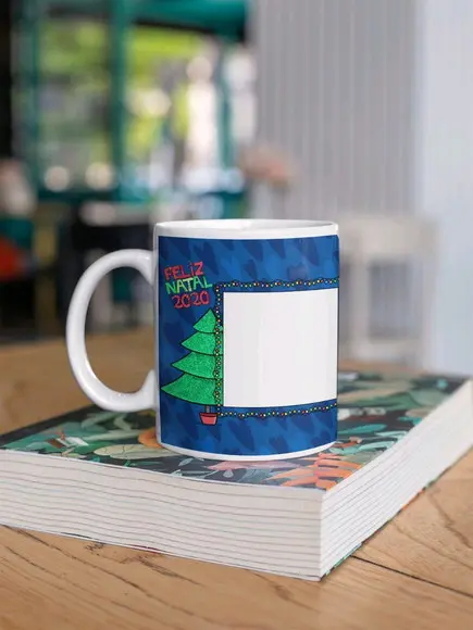 Caneca de natal - virgem Maria e Jesus