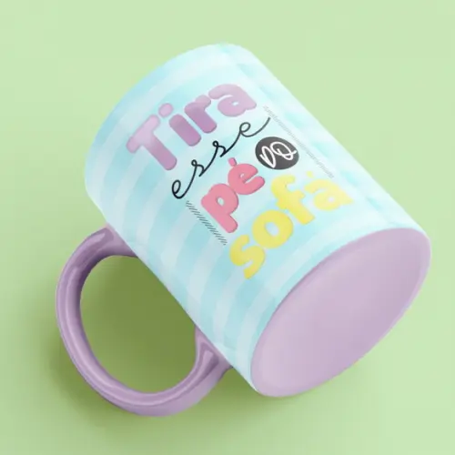 Caneca Dia das Mães com Alça Colorida