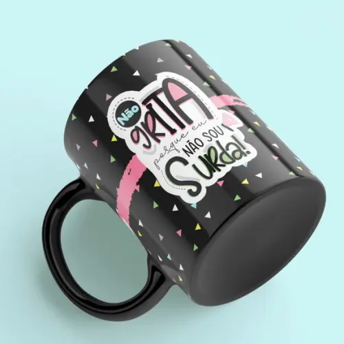 Caneca Dia das Mães com Alça Colorida