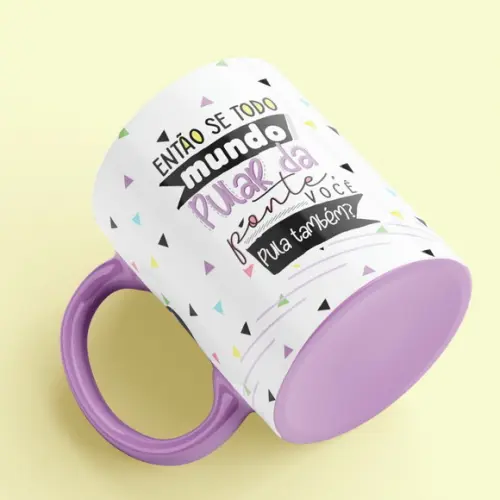Caneca Dia das Mães com Alça Colorida