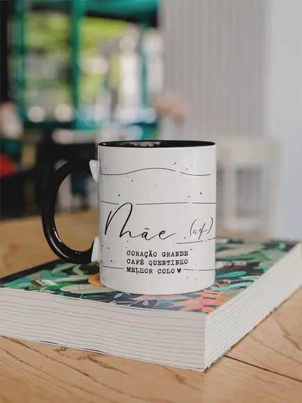 Caneca Dia das Mães com Alça Colorida
