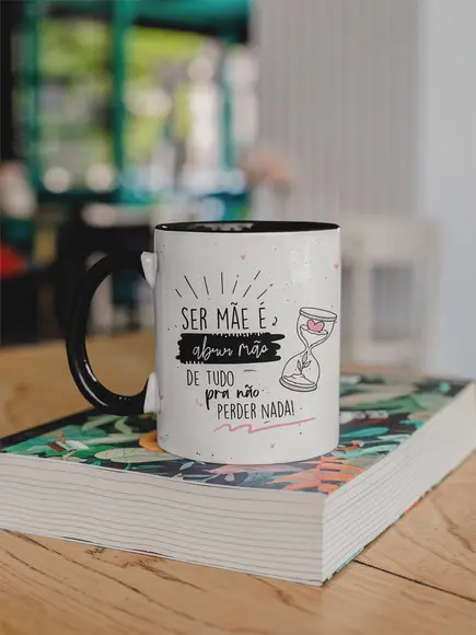 Caneca Dia das Mães com Alça Colorida