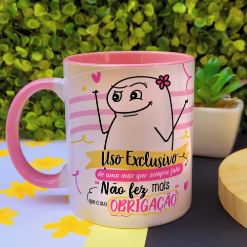 Caneca Dia das Mães com Alça Colorida