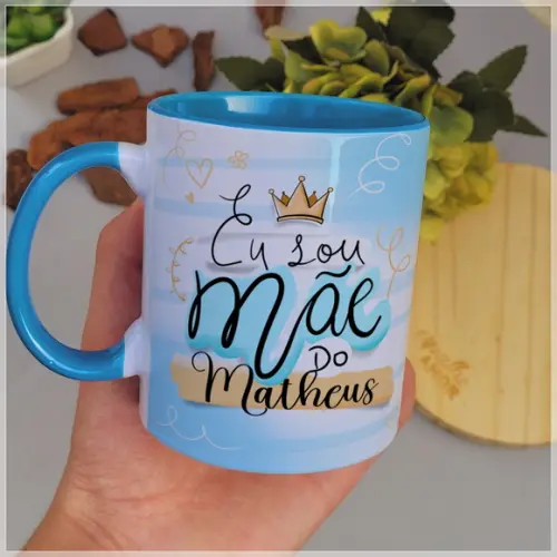 Caneca Dia das Mães com Alça Colorida