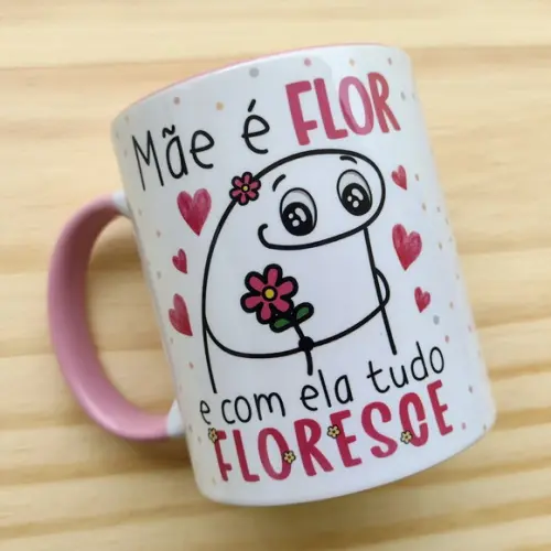 Caneca Dia das Mães com Alça Colorida