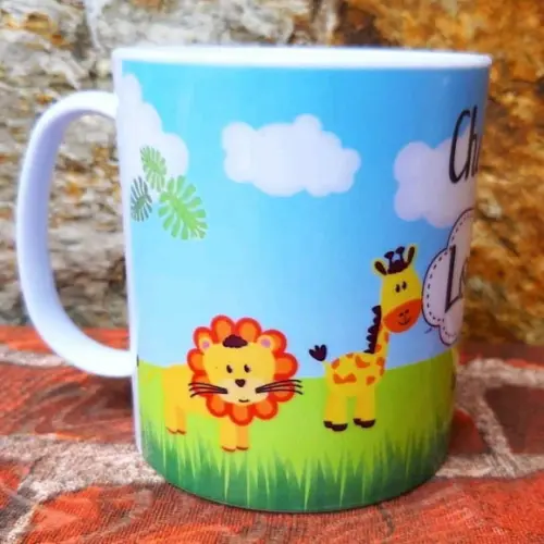 Caneca Polimero Personalizada Safari - Chá Rifa