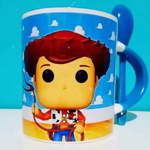 Caneca Toy Story - Woody com Colher, Personalizada