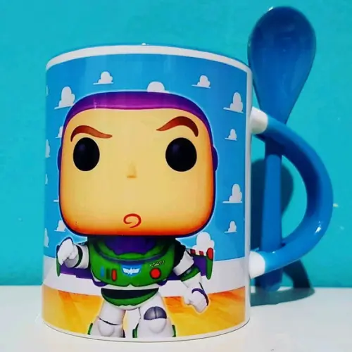 Caneca Toy Story - Buzz Lightyear com Colher Personalizada