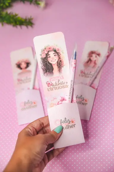 Caneta na Tag Personalizada - Dia da Mulher
