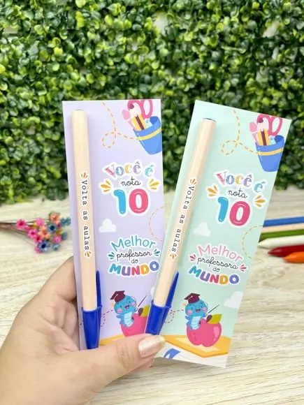 Caneta na Tag Personalizada Volta as Aulas