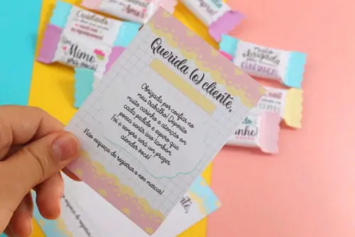 Cartão de Agradecimento Personalizado - Um Mimo pra Você