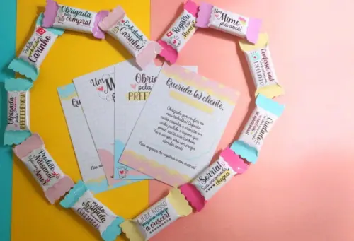 Cartão de Agradecimento Personalizado - Um Mimo pra Você