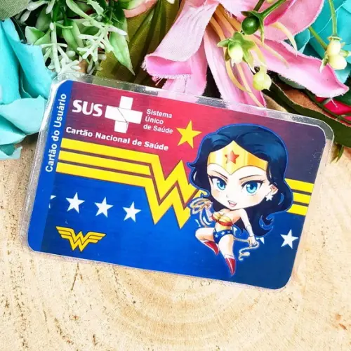 Cartão do sus personalizado - mulher maravilha