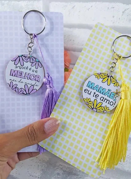 Chaveiro com Espelho Dia Dia das Mães