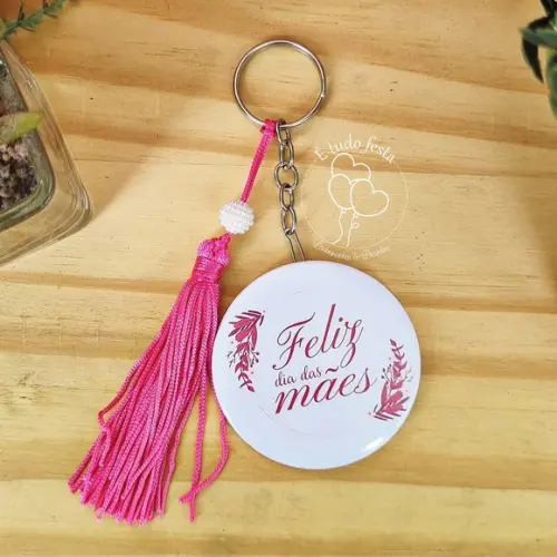 Chaveiro Espelho Personalizado - Dia das Mães
