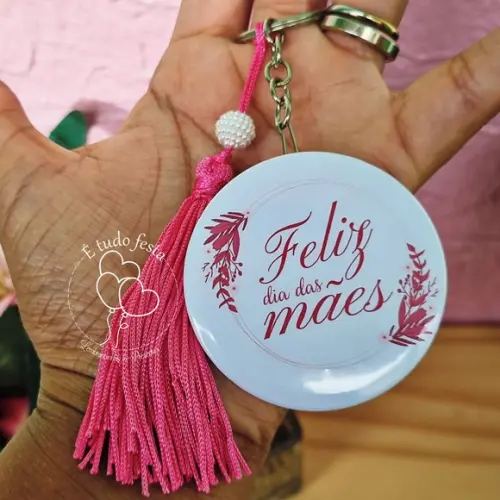 Chaveiro Espelho Personalizado - Dia das Mães
