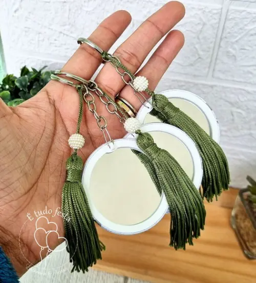 Chaveiro Espelho Personalizado para Casamento