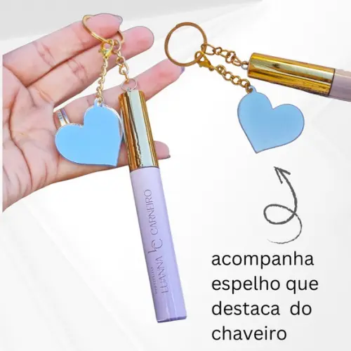 Chaveiro Gloss Labial + Espelho Personalizado para Empresas