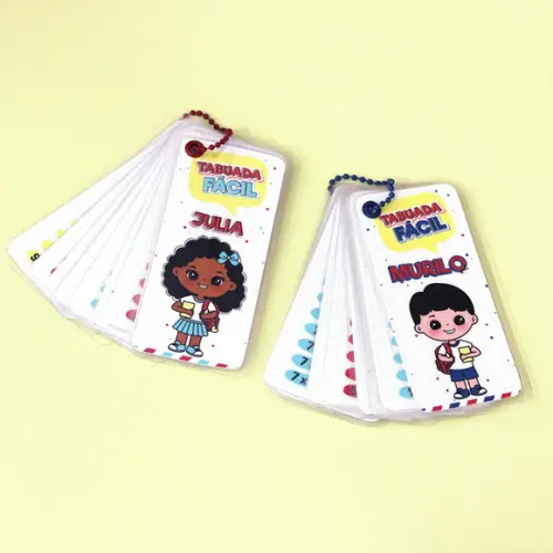 Chaveiro Tabuada Infantil Menina e Menino