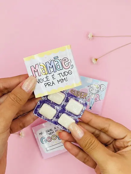 Chicletes Personalizados com Caixinha - Dia das Mães