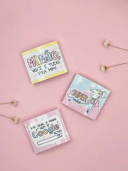 Chicletes Personalizados com Caixinha - Dia das Mães