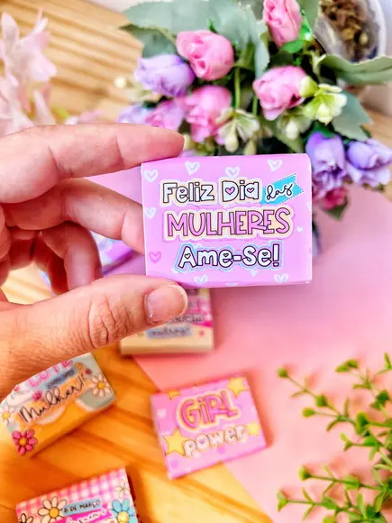 Chicletes Personalizados com Caixinha - Dia das Mulheres