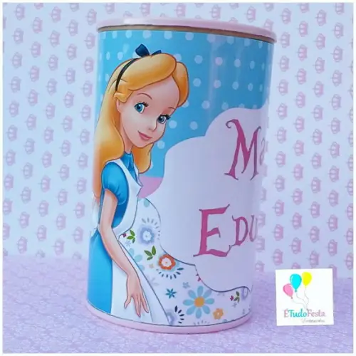 Cofrinho Personalizado Alice no País das Maravilhas