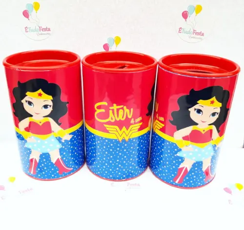 Cofrinho Mulher Maravilha Personalizado