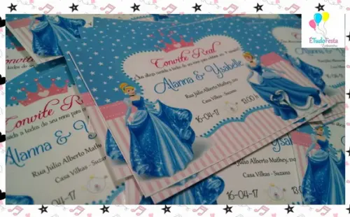 Convite de Aniversário Cinderela - Digital para Whatsapp