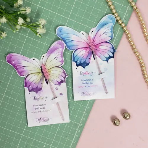 Escovinha para Cilios +tag Personalizada Dia da Mulher