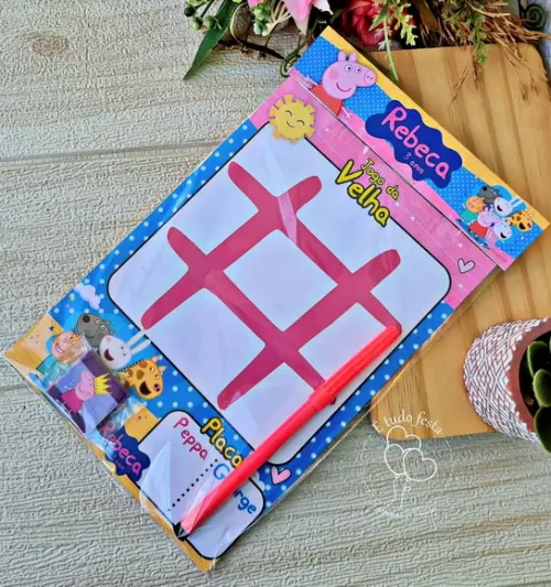 Jogo da Velha Personalizado P . e . P . P. a - 14 x 20 cm
