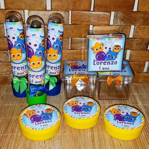 Kit Festa Infantil Bolofofo Personalizado com Nome e Idade – Le