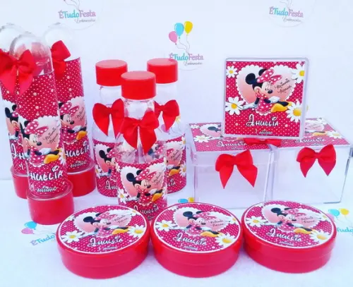 Kit Minnie Vermelha 80 Peças