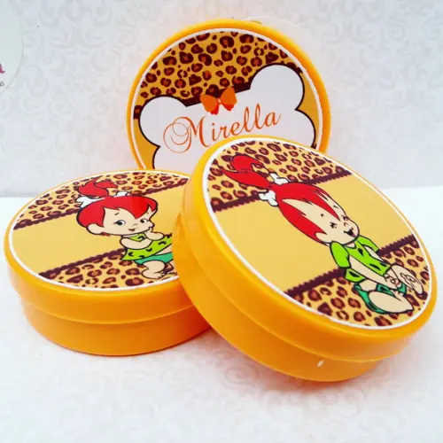 Kit Pedrita Personalizado Laranja e Marrom 30 Peças
