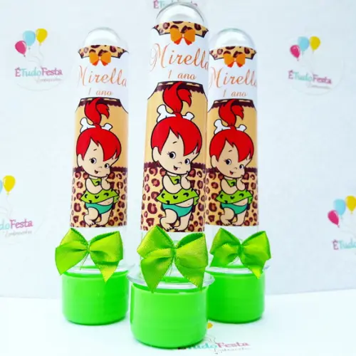 Kit Pedrita Personalizado Laranja e Verde 30 Peças