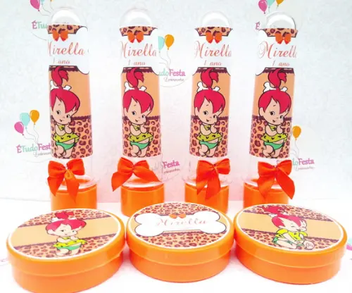 Kit Personalizado Pedrita - Laranja e Marrom 20 Peças