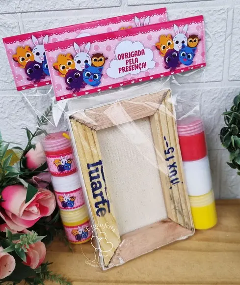 Kit Pintura em Tela - Bolofofos Rosa Menina