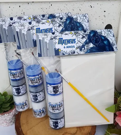 Kit Pintura em Tela - Pantera Negra