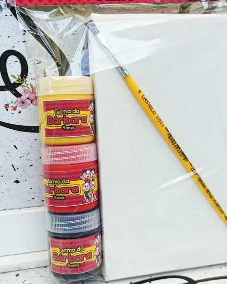Kit Tela Pintura + Guache - Turma da Monica
