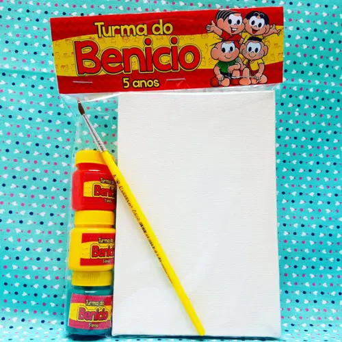 Kit Tela Pintura + Guache - Turma da Monica